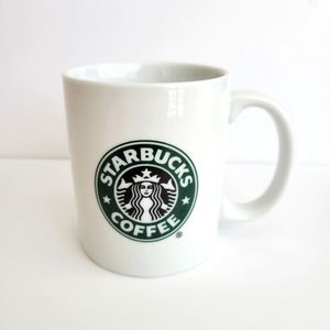 Starbucks 2006 Classic Ceramic Mug Double Sided Green Mermaid Logo 12oz